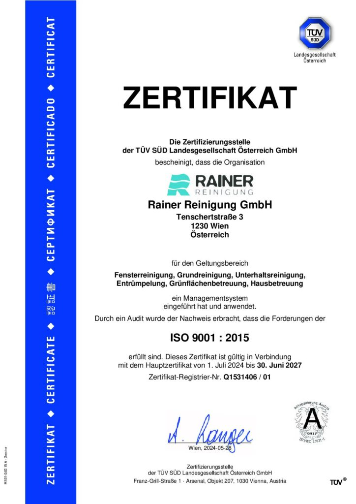 Zertifikat-A4 ISO 9001 Unter01-Rainer Reinigung_d
